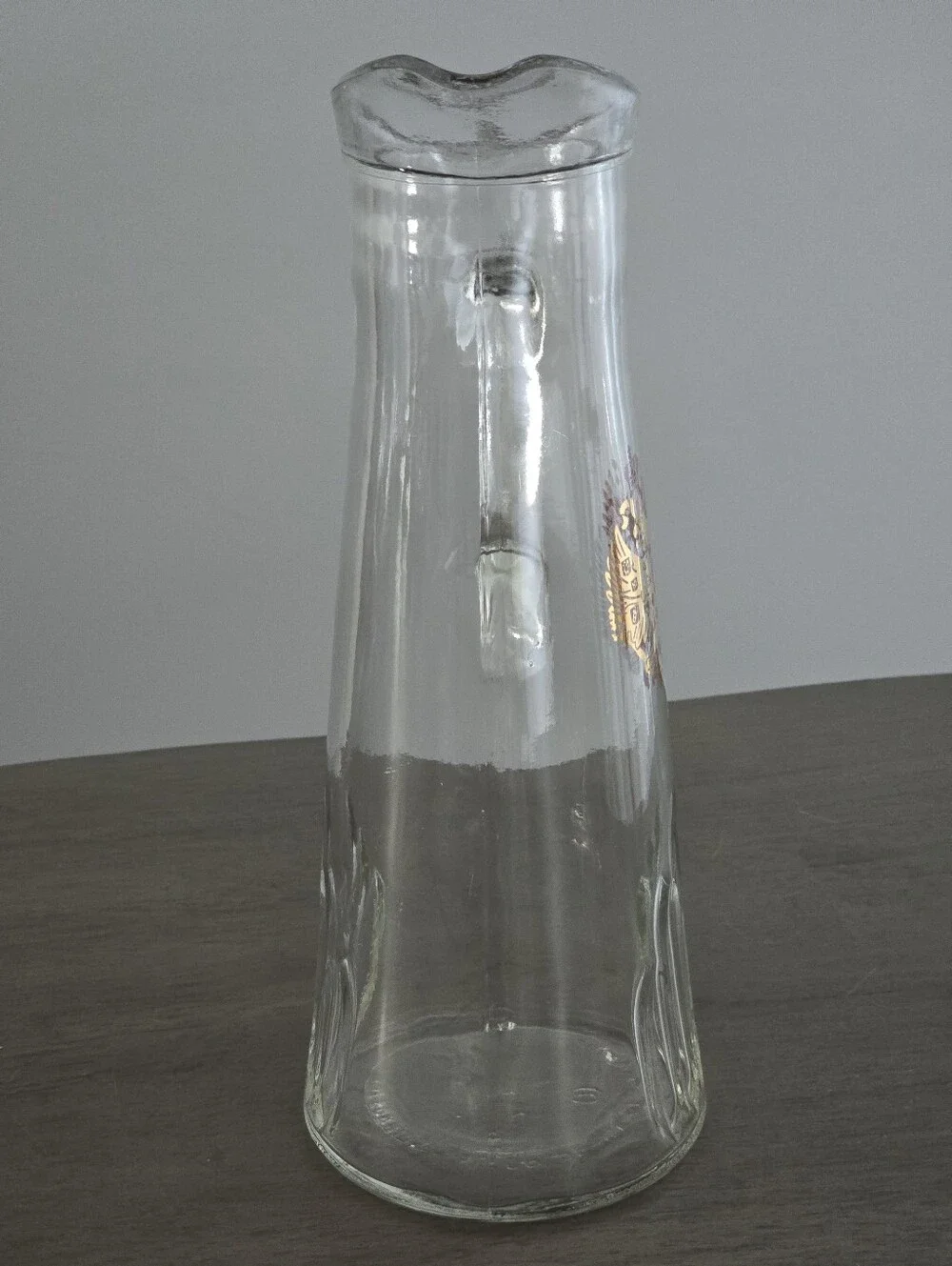 Vintage Owens Illinois Romanov Double Headed Eagle 28 oz Glass Decanter Pitcher